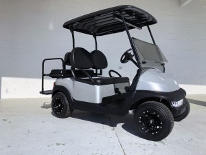SILVER LOW PROFILE PRECEENT GOLF CART WITH SPECTER RIMS 01
